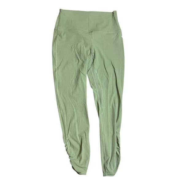 Lululemon Align Ruched Petal-Hem Tight 25" size 8 desert green - Picture 1 of 7